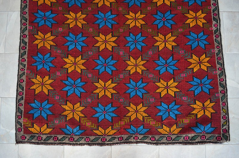 6x11 Rug Hand Made Turkish Rug Vintage Goat hair Kilim Rug Actual: 6' x 10' 8" gallery