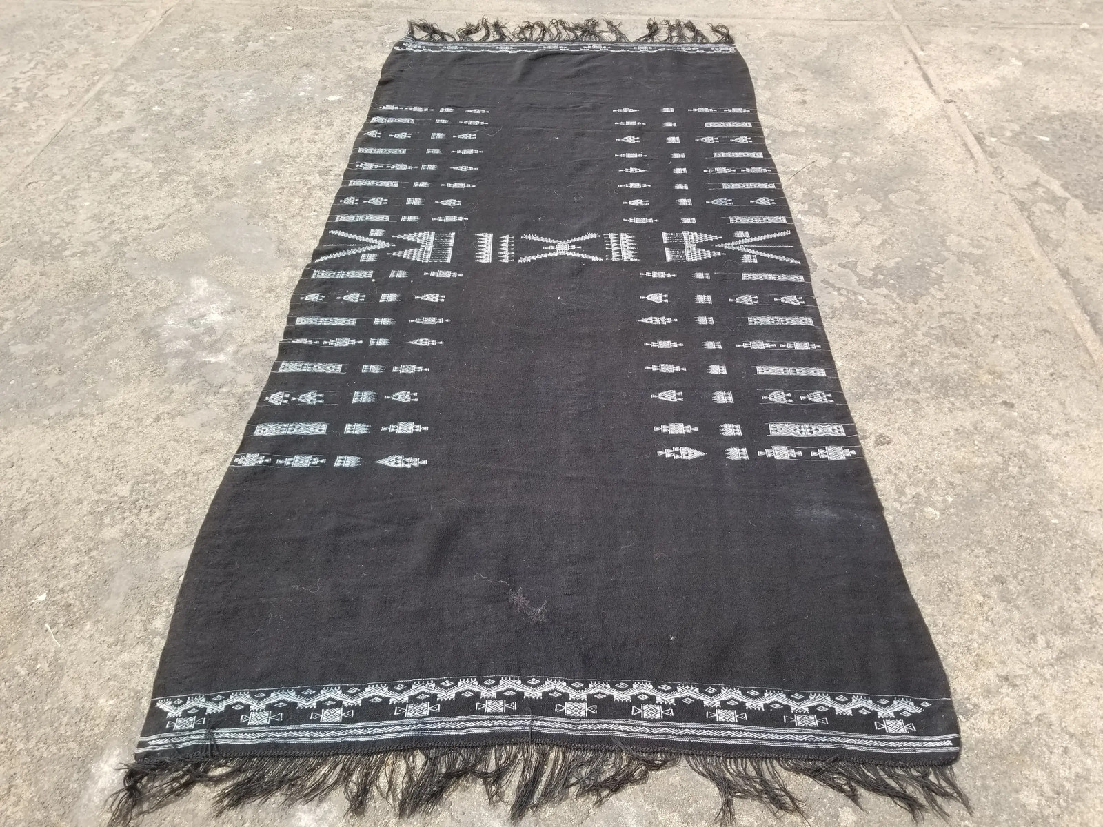 Vintage Traditional Handmade Tunisian Bakhnoug Wedding Shawl 6.5x3.1 ft gallery