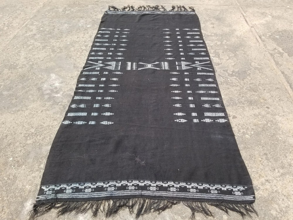 Vintage Traditional Handmade Tunisian Bakhnoug Wedding Shawl 6.5x3.1 ft