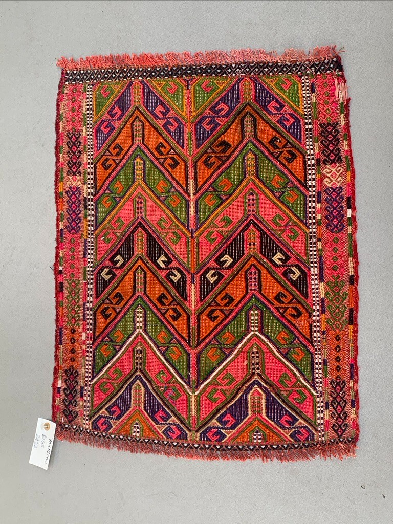 Vintage Turkish Mini Kilim 70x52 cm Wool Small Kelim Runner, shabby Chic gallery