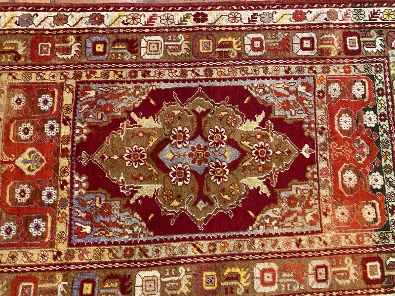 Antique 1900-1939s Exclusive Turkish Wool Pile Carpet 3’6”x5’6” gallery
