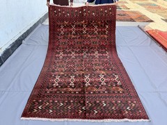 1960s Antique Turkmen Yomut Rug 5×8 Hand Knotted Persian Style Oriental Carpet