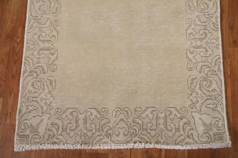 Hand-knotted Muted Traditional Bordered 16 ft. Long Runner Rug 15' 8" x 2' 8" gallery