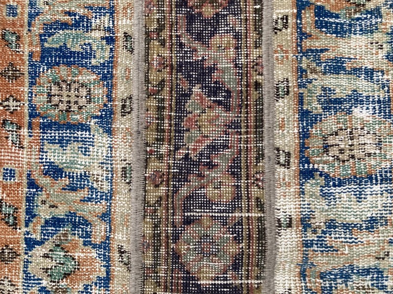 Brown rug, Turkish rug, Vintage Rug, Patchwork rug, Runner rug, 2.1 x 10 ft gallery