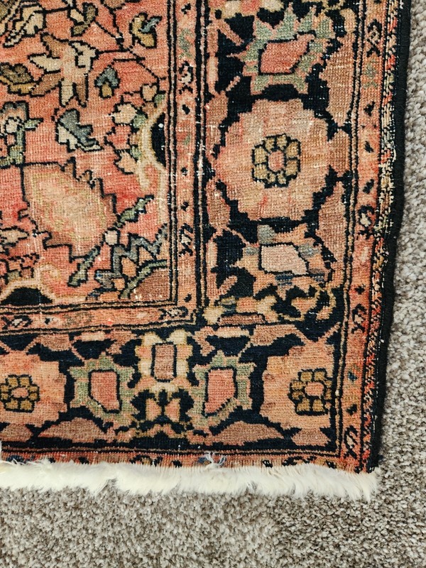 1890s/1900 Farahan Sarouk Rug, 36 x 57", Ivory background with Medallion gallery