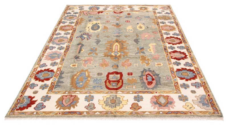 Vintage Hand-Knotted Area Rug 9'2" x 11'10" Traditional Oriental Wool Carpet gallery
