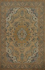 Traditional Wool Brown Dining Room Area Rug 9×13 Vintage Handmade Over-Dyed Rug