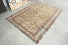 Vintage Turkish Rug 5×7 Hand-Knotted Oushak Rugs Boho Decor Wool Carpet,1344