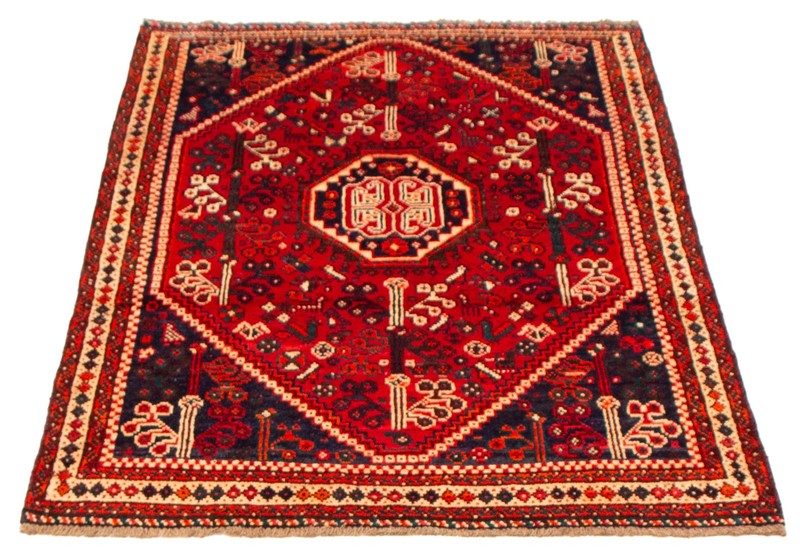 Vintage 4'1" x 5'10" Traditional Hand Knotted Vegetable Dye Wool Area Rug gallery
