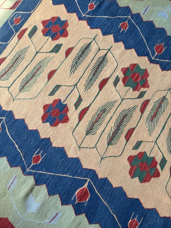 Anatolian Pattern Antique Vintage Turkish Large Kilim Rug Carpet 167cm X 236cm gallery
