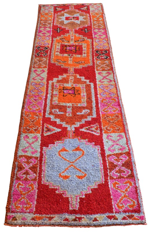 Turkish Runner Rug, Hand Made Rug, Tribal Wool Rug, Ethnic Runner Rug 3 x 11 ft gallery