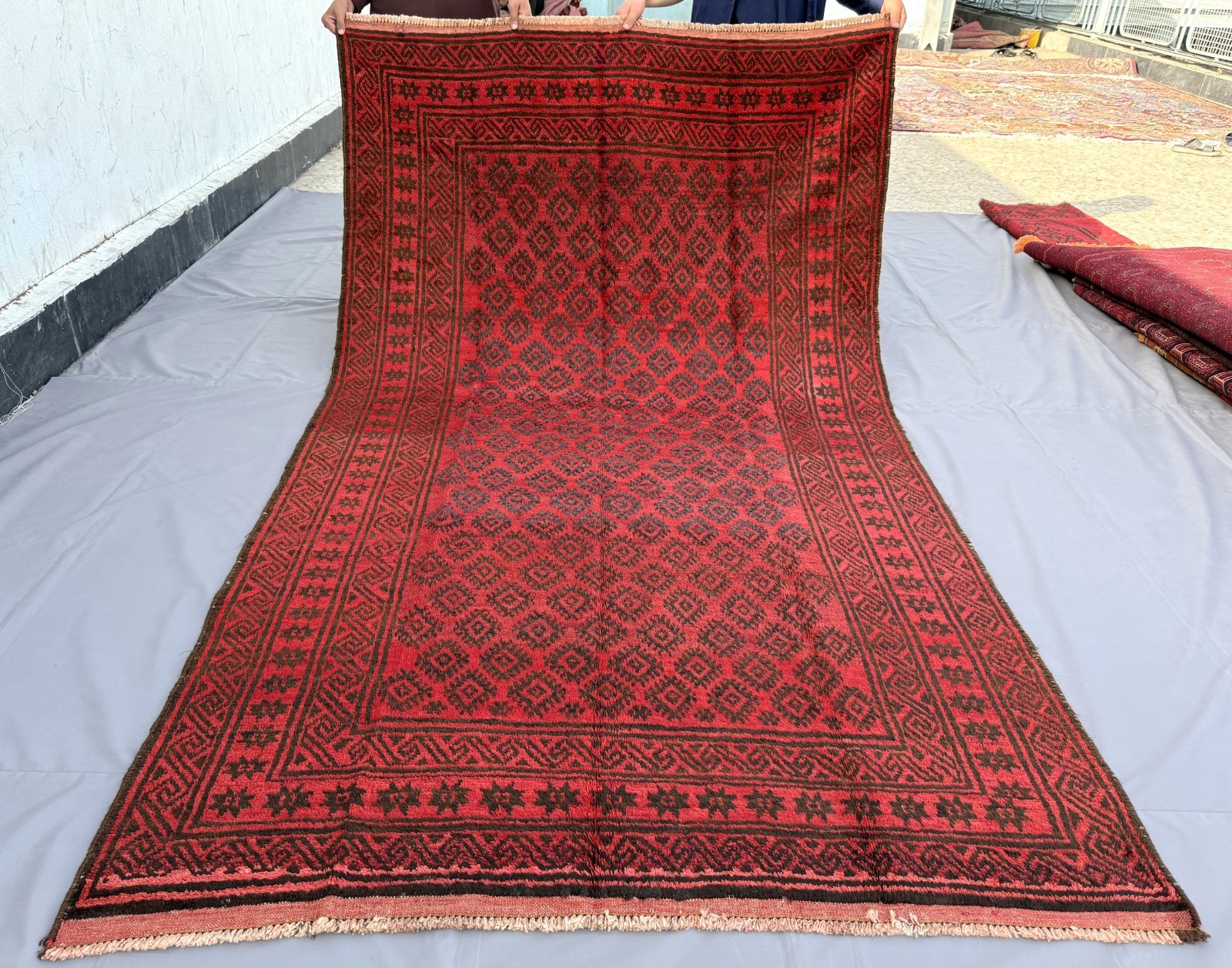 Red Antique Afghan Baluchi Rug 5x9 ft Hand Knotted Persian Style Oriental Carpet gallery