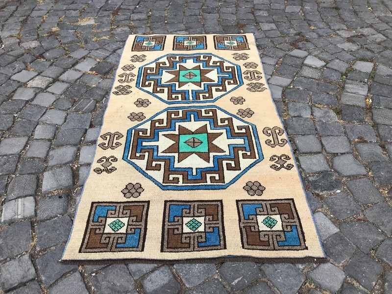 Handmade Rug Turkish Area Rug Vintage Rug Oushak Rug Antique Rug Bohemian Rug gallery