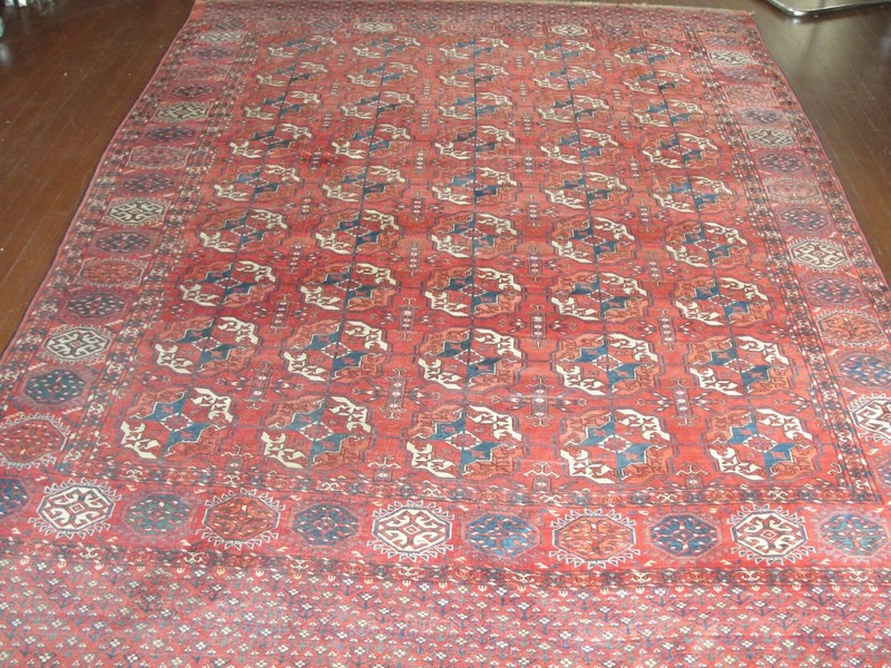Antique Tekke Main Carpet, Turkoman, 6'7" x 9'6" #01004 gallery