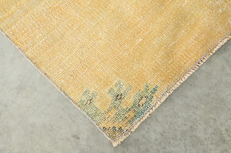 3x8 Turkish Runner Rug Hand-Knotted Vintage Neutral Wool Rug Oushak Carpet,211 gallery