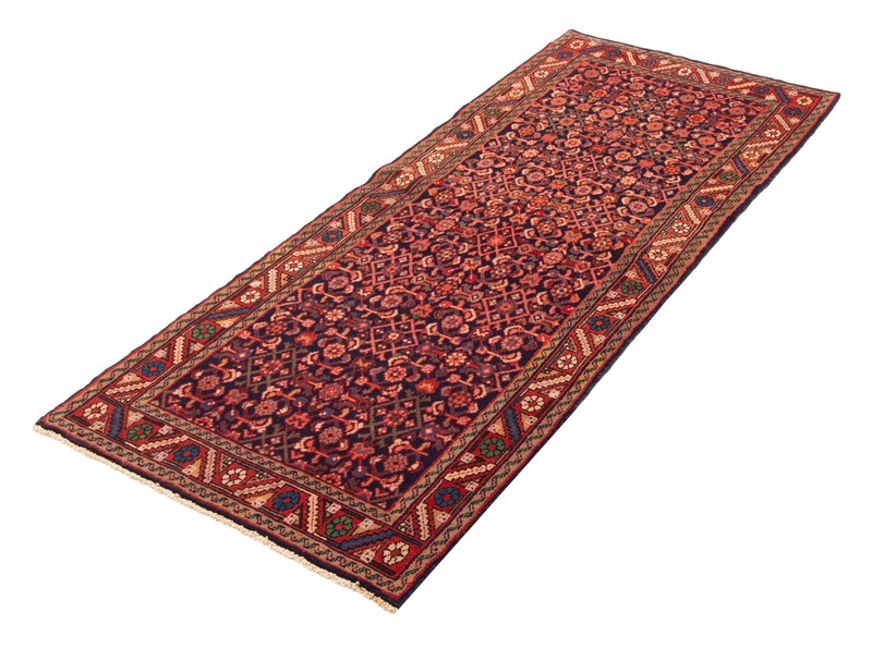 3'6" x 9'3" Vintage Hand-knotted Runner Rug Traditional Oriental Wool Carpet gallery