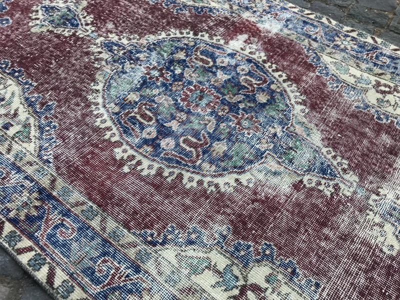Home Decor Rug, Turkish Vintage Rug, Boho Decor Rug, Oushak Rug, 3,8 x 6,9 ft gallery