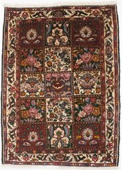Vintage Handmade Floral Garden Design Oriental Area Rug Kitchen Carpet 4X5 ft