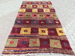 Vintage Turkish Shaggy Carpet Long Hair Rug Wool Tulu Carpet Mohair Rug 58″X107″
