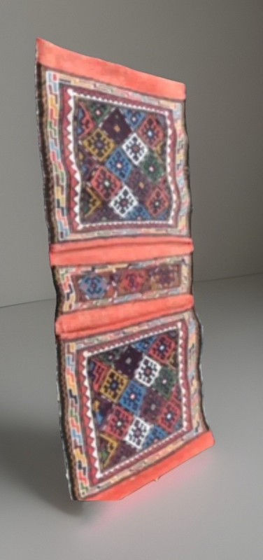 Antique Hand knotted Authentic Tribal Wool Rug Double Bag ,Saddlebag,Salt/Money gallery