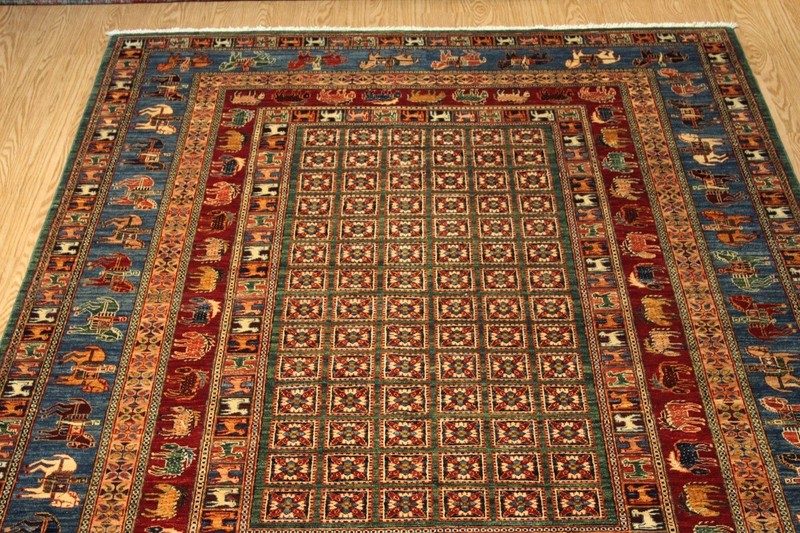_HAND-MADE_RUG_FINE-QUALITY_ 10X7 FT. Gabba Design Natural Wool Pictorial Rug gallery