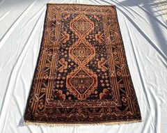4×6 Ft Hand Knotted Tribal Oriental Baluchi Rug Afghan Antique Wool Area Carpet
