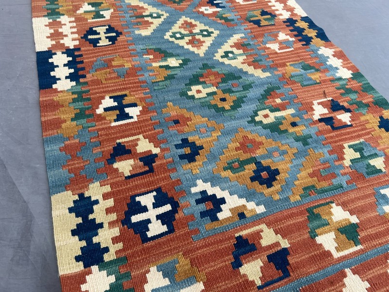 2x3 ft Hand Woven Kilim Rug Flat Weave Turkish Style Small Geometric Area Carpet gallery