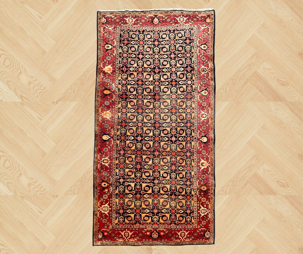 FINE VINTAGE MAHAL CARPET HAND MADE PERSIAN WOOL RUG CLEANED 10'1" x 5'3"