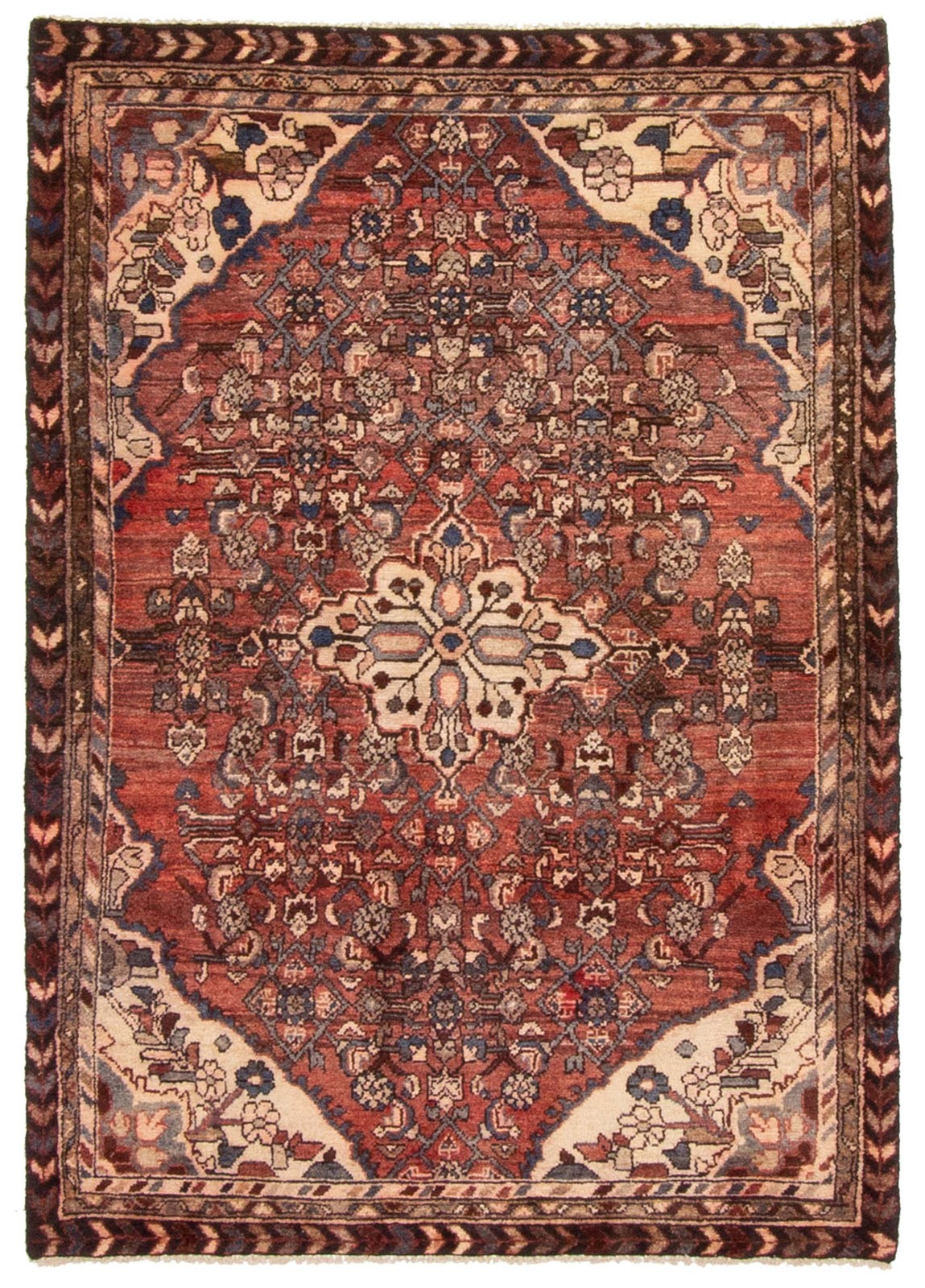 Vintage 3'2" x 4'6" Traditional Hand Knotted Vegetable Dye Wool Area Rug gallery