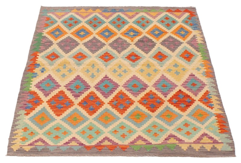 Vintage Hand Woven Area Rug 4'2" x 5'8" Traditional Wool Oriental Carpet gallery