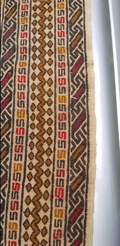 84" x 56", 7' x 4'8" ft Semi-Antique tribal soumak wool kilim rug ~All Wool gallery