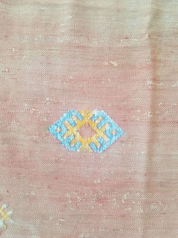 Distressed Fine Vintage Traditional Hand Made Oriental Wool Kilim 285x172cm gallery