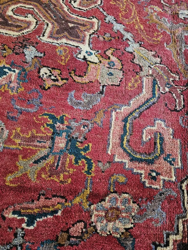 6.7 x 9.5 ANTIQUE FINE SERAPI HERIZ RUG VINTAGE OUSHAK KAZAK CAUCASIAN KULA gallery