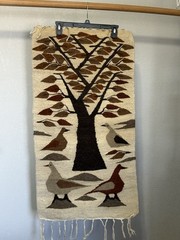 Authentic Ramses Wissa Wassef Wool Tapestry – Harrania Egypt -Tree of Life 38×20