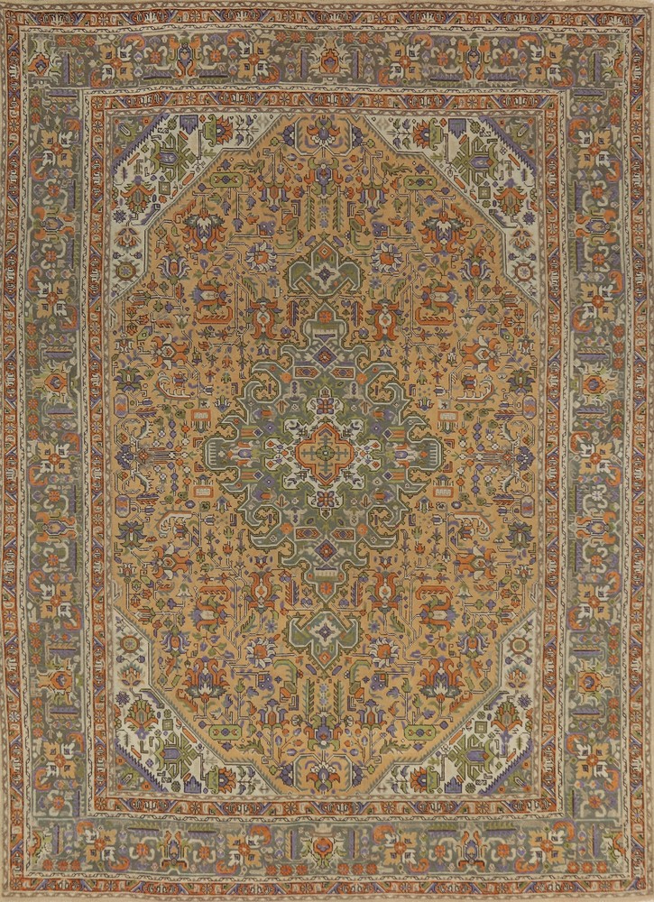 Over-Dyed Wool Traditional Vintage Handmade Room Size Area Rug 8x11 Carpet