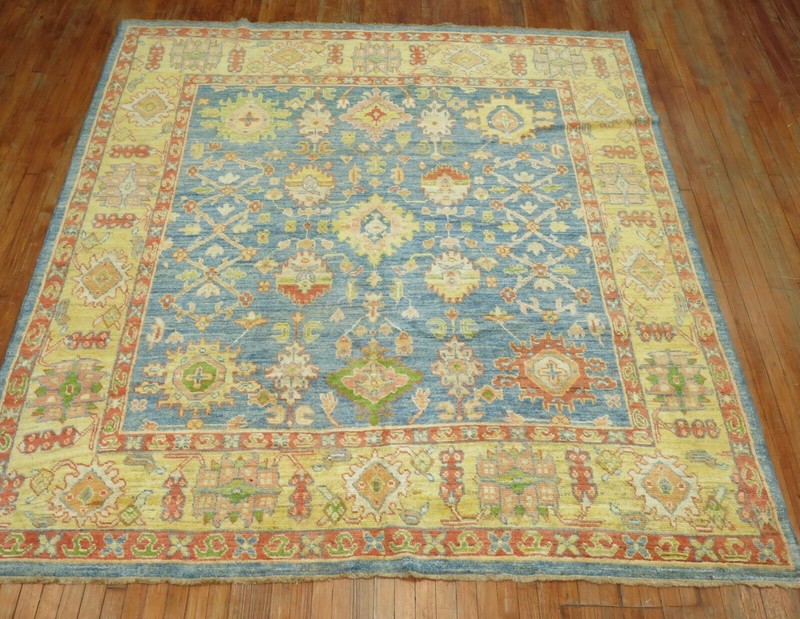 Modern Turkish Oushak Ushak Rug Size 8'3''x9'1'' gallery