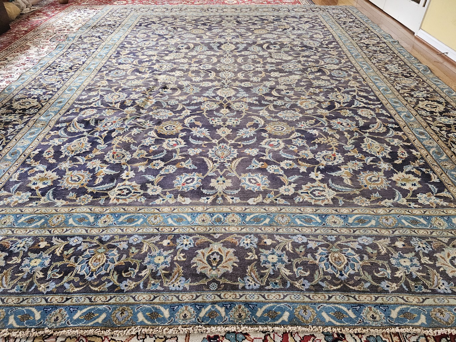 9.7 x 12.4 VINTAGE FINE USHAK RUG CAUCASIAN ANTIQUE SERAPI HERIZ KAZAK gallery
