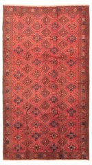 Vintage Hand-Knotted Area Rug 5’3″ x 9’7″ Traditional Oriental Wool Carpet
