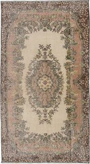 Vintage Hand-Knotted Area Rug 3’5″ x 6’11” Traditional Oriental Wool Carpet