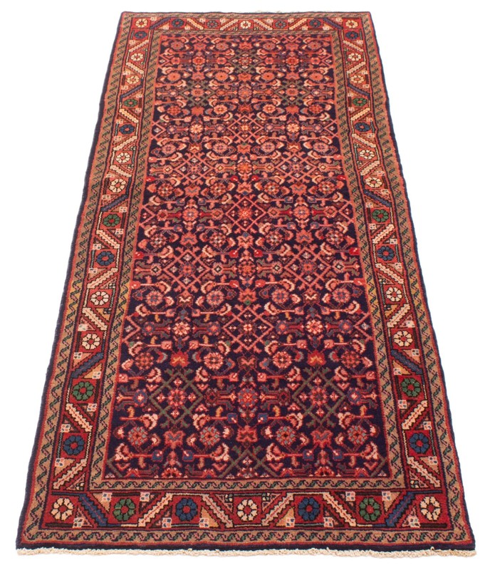 3'6" x 9'3" Vintage Hand-knotted Runner Rug Traditional Oriental Wool Carpet gallery