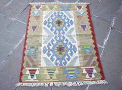 Turkish Rug 35” x 44” Home Decor Rug Oushak Wool Rug Natural Color Wool Rug