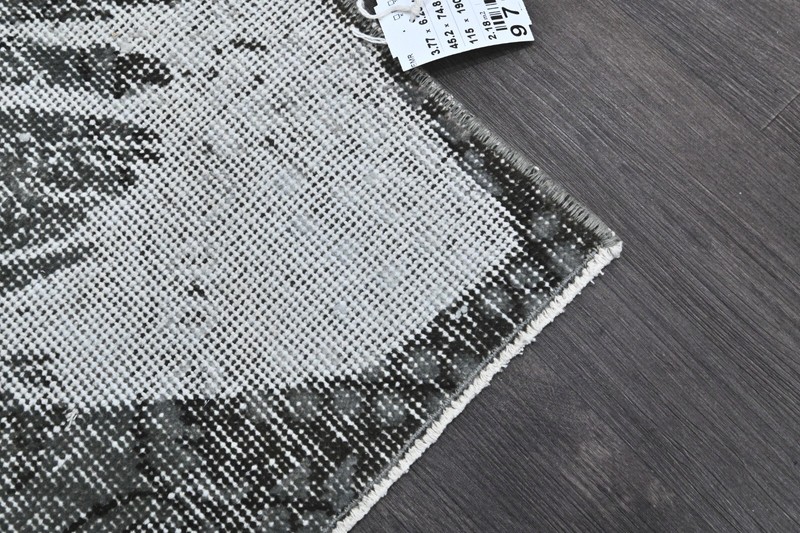 Oushak Turkish Vintage Rug 4x6 Kilim Rug Anatolian Handmade Boho Decor GRAY gallery