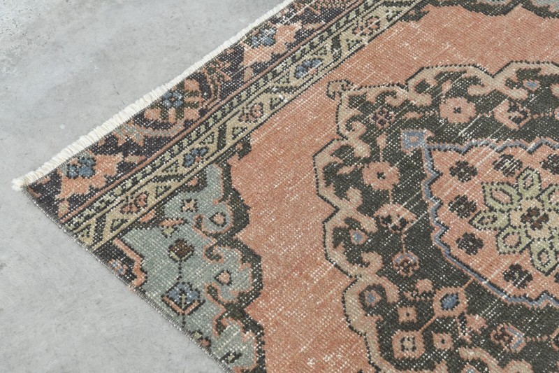 Oushak Runner Rugs Turkish Runner Hand-Knotted Carpet Vintage Rug 3 x 12 ft 248 gallery