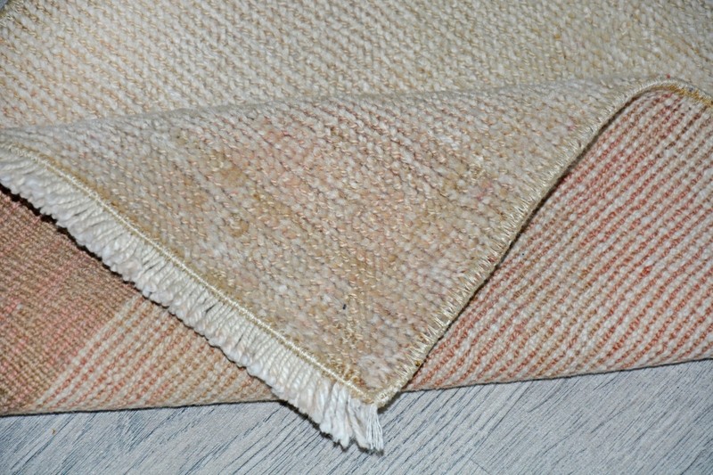 Vintage Turkish Oushak Rug 1'6x3'3 ft, Small Modern Rug, Neutral Beige Mat gallery
