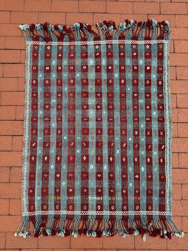 3'3 X 4'6 Unique Handwoven All Wool Turkish Cicim Flatwoven Rug, Vegetable Dyed gallery