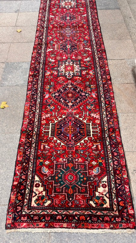 3' x 15'11'' Vintage Rug Runner Carpet Natural Village Handmade Rug.SKU:P1756 gallery