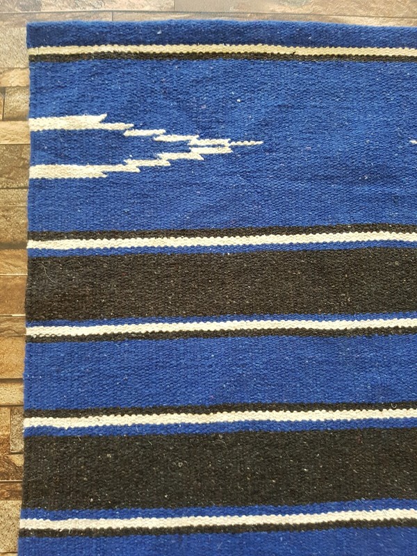 Vintage Handmade Turkish Striped Wool Kilim Rug 149x75 cm gallery