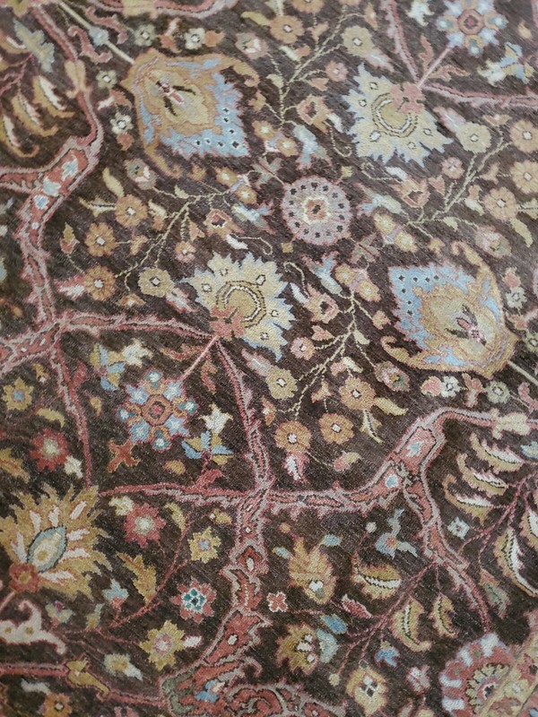 8 x 10 VINTAGE DESIGN FINE VEG DYE INDO USHAK TURKISH ANTIQUE HERIZ SERAPI gallery