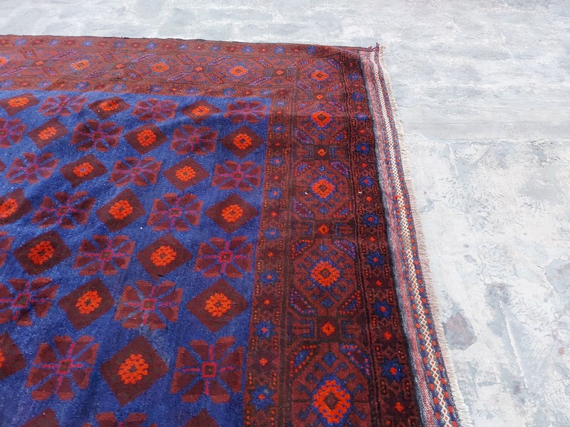 Baloch Rug 9'2"x5'3" ft Nomadic Afghan Rug Vintage Sheep Wool Area large rug gallery