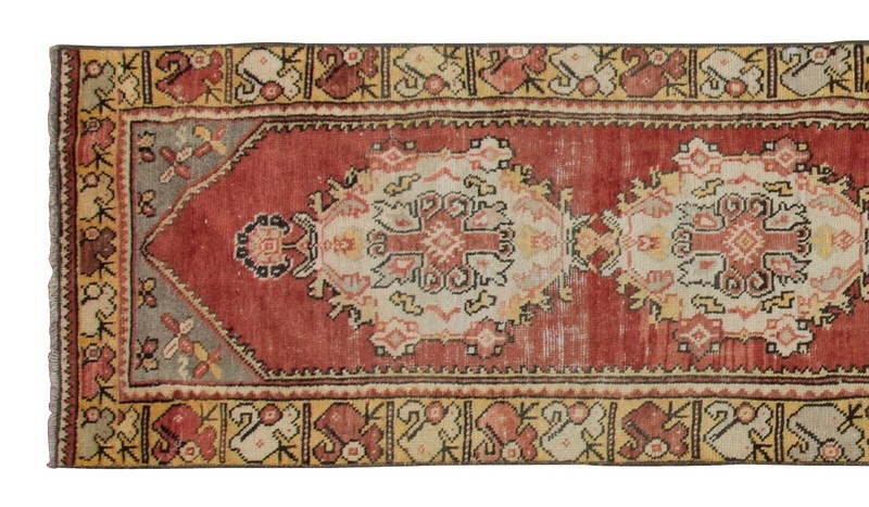 Runner Rug,Turkish Runner,Vintage Runner,Oushak Rug,Floor Rug, 2'7 X 9'9 feet gallery